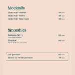 Menu Coco palm Casablanca